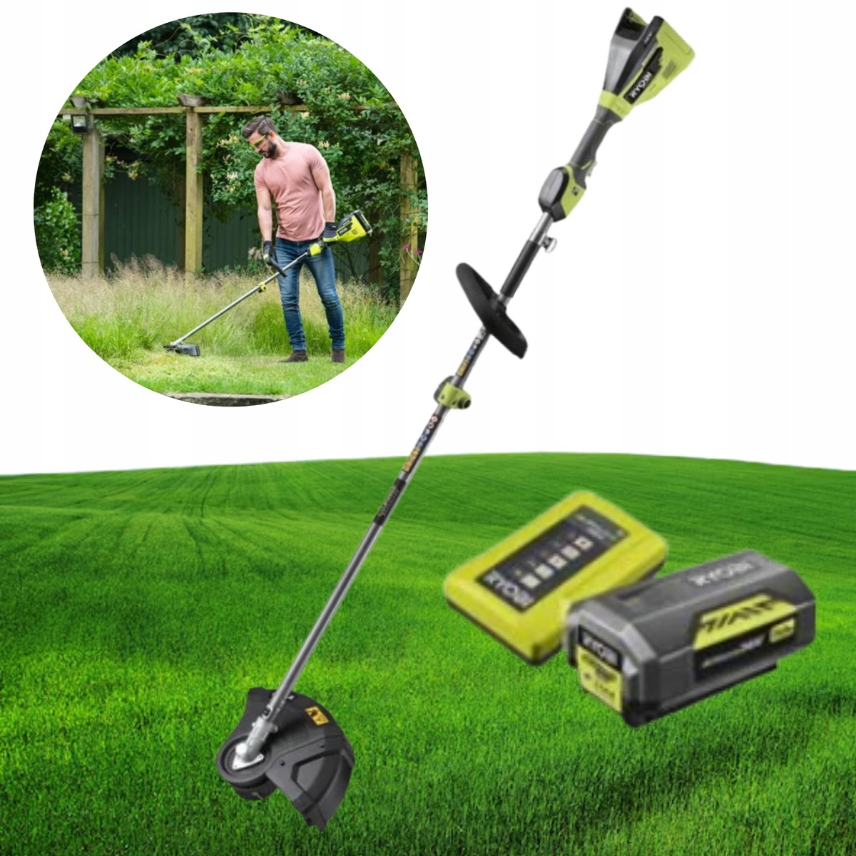 Ryobi RY36ELTX33A-140 Podkaszarka Bezszczotkowa 33 CM 36V 4.0AH Ładowarka