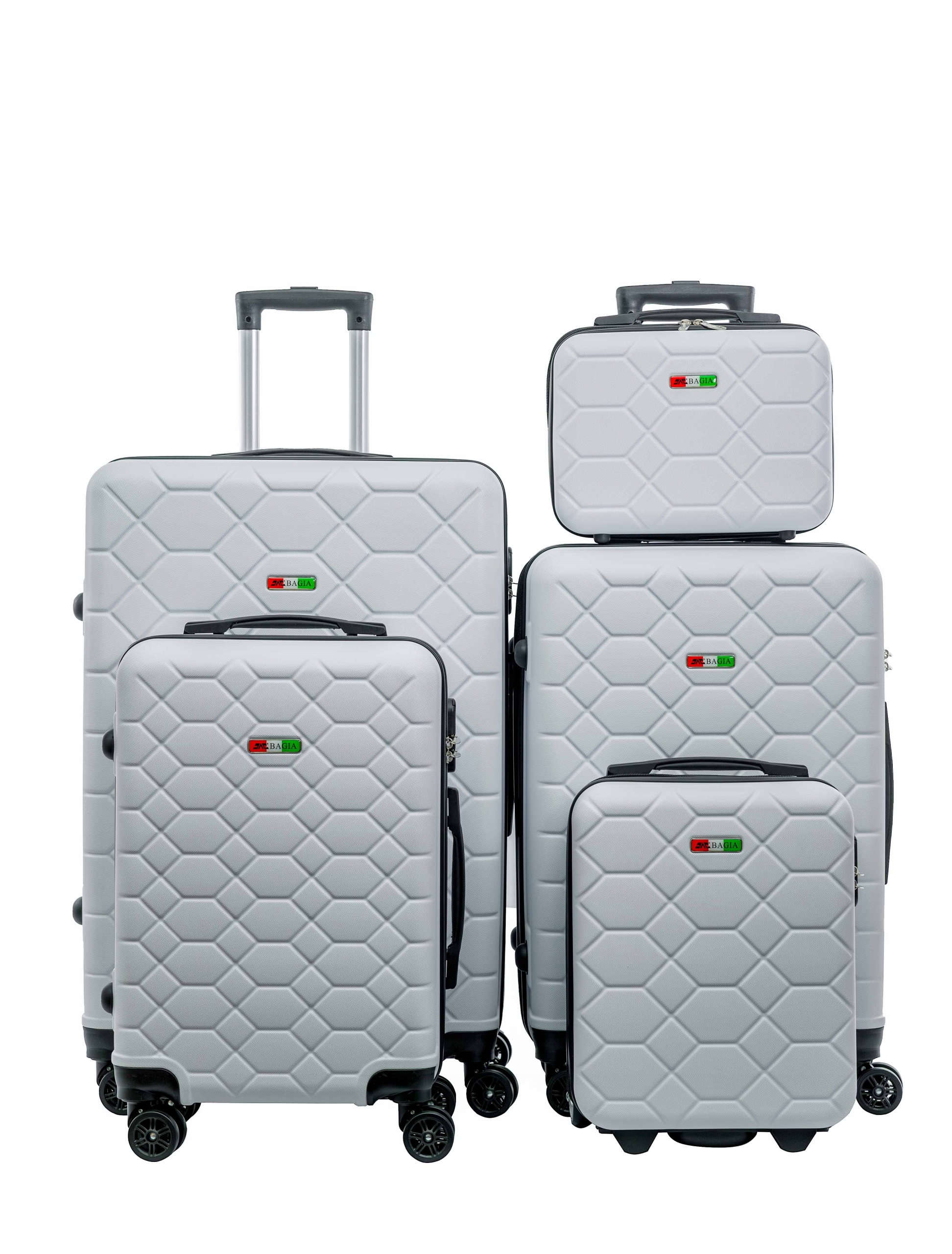 Komplet Zestaw Walizek Podróżnych 4KOŁA Bagia 5szt. Amsterdam