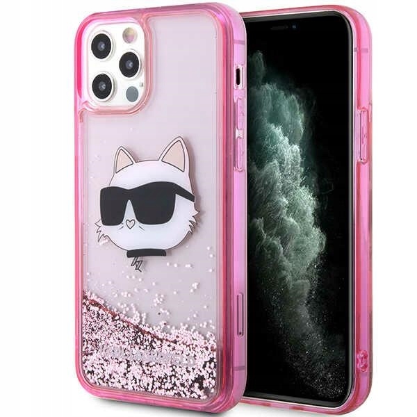 Etui Karl Lagerfeld Choupette Glitter dla iPhone 12/12 Pro Różowe