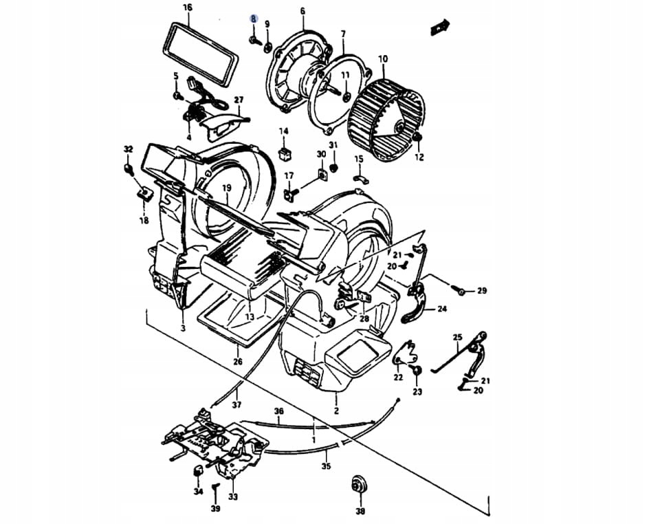 Linka cięgno nagrzewnicy Samurai / SJ 413 Producent części Inny