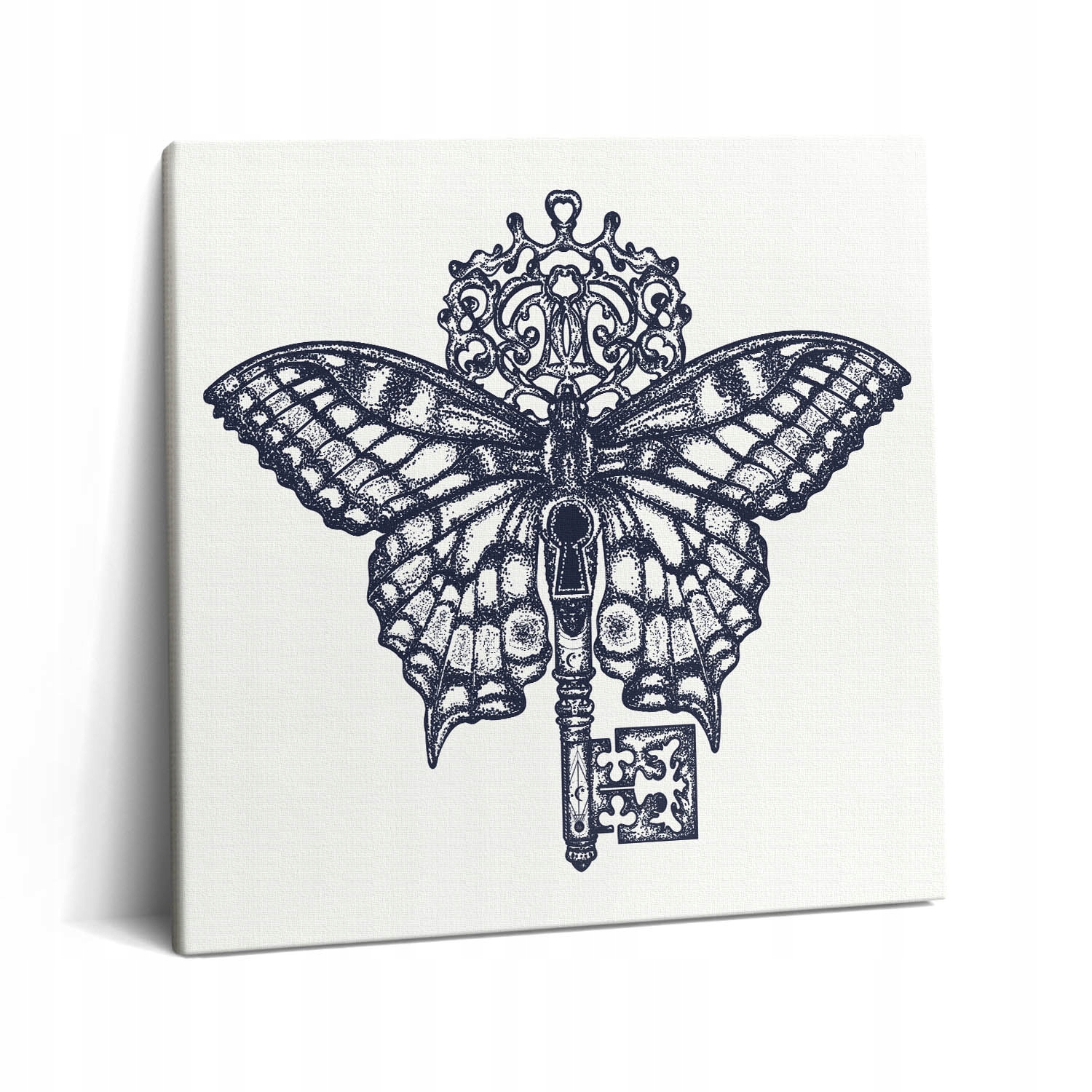 Foto Fotoobraz Grafika do posilovny Motýl a klíč Styl Boho 60x60 cm