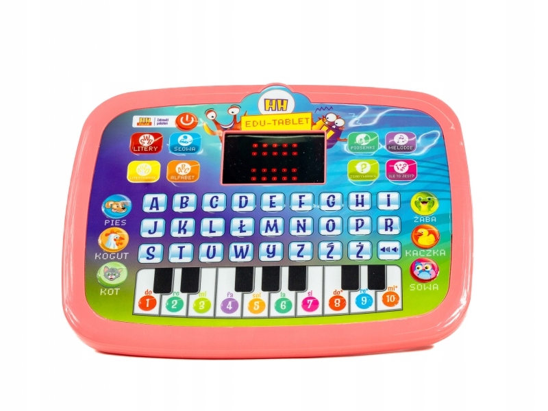 Interaktywne edukacyjny tablet ekran LED pianinko Wiek dziecka 12 m +