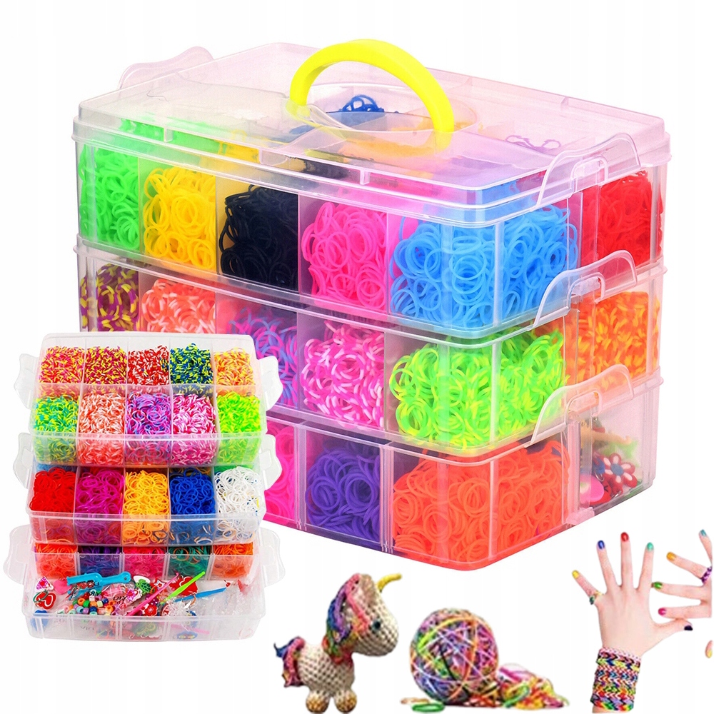 Sada Na Výrobu Náramků Gumičky Pro Děti 15000KS