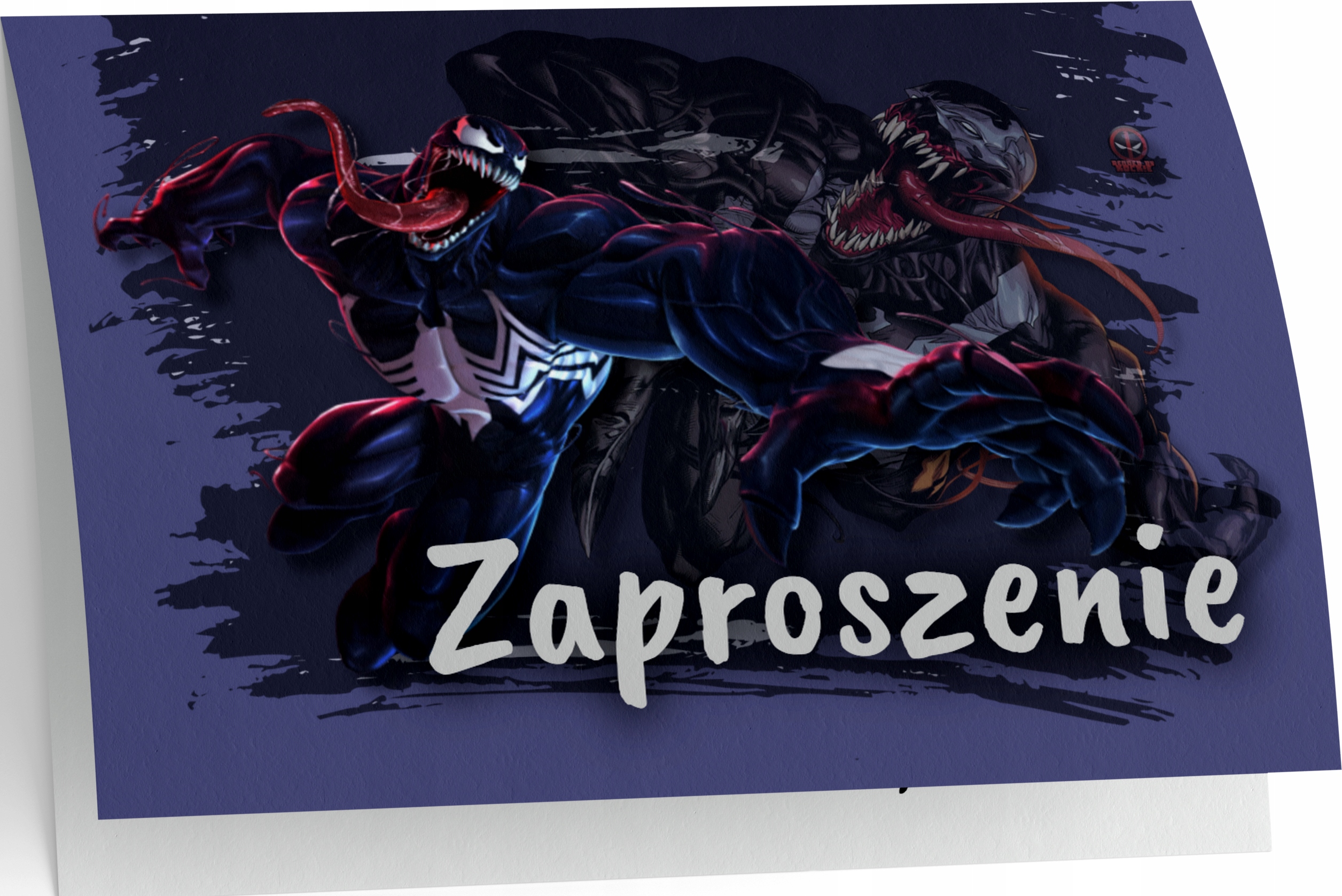 ZAPROSZENIE VENOM ZAPROSZANIA SPIDER FILMY 20x15 cm