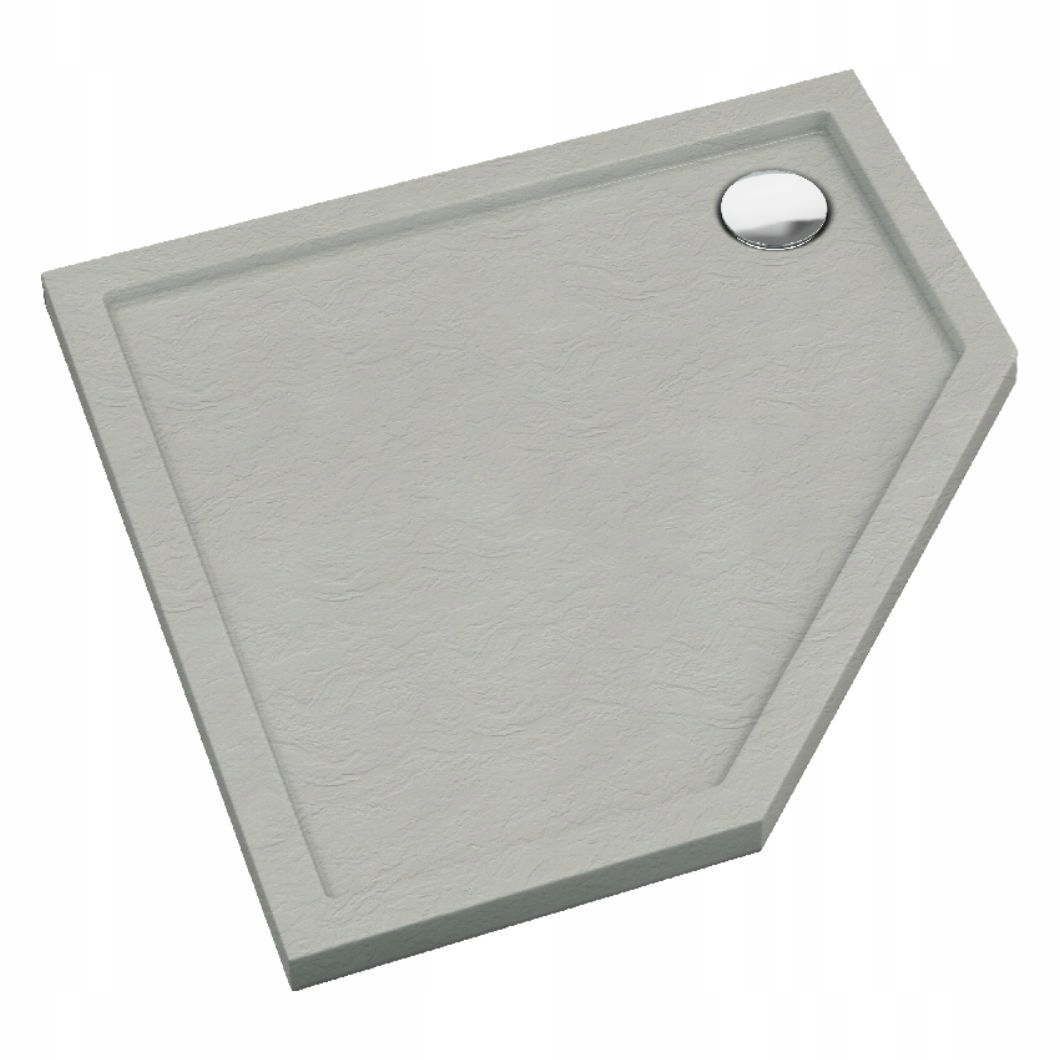 Schedpol Caspar New Cement Stone brodzik akrylowy pięciokątny 90x90x5