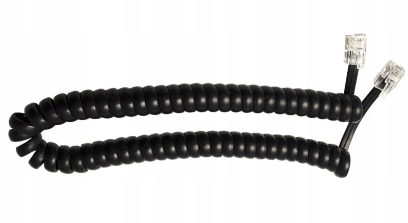 Kabel telefoniczny RJ10 spiralny do słuchawki 2m Stan opakowania oryginalne