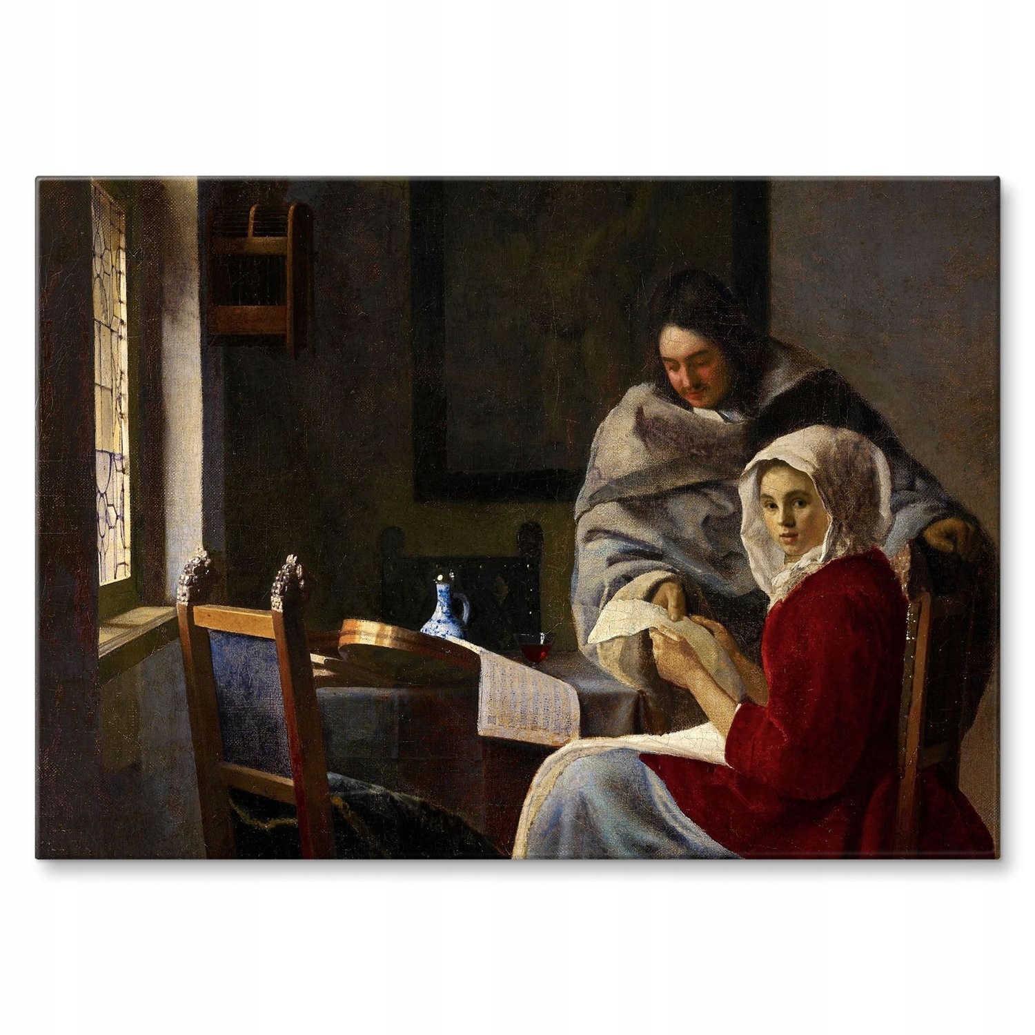 Kovový plakát Girl interrupted Vermeer Szyld Plech 30 x 42 cm Dárek