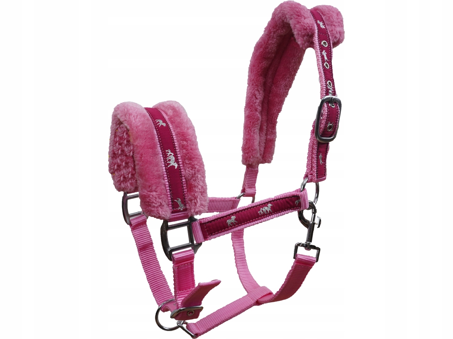 Miękki Kantar z Futerkiem Balotade Flaffy Różowy Shetty Model Flaffy