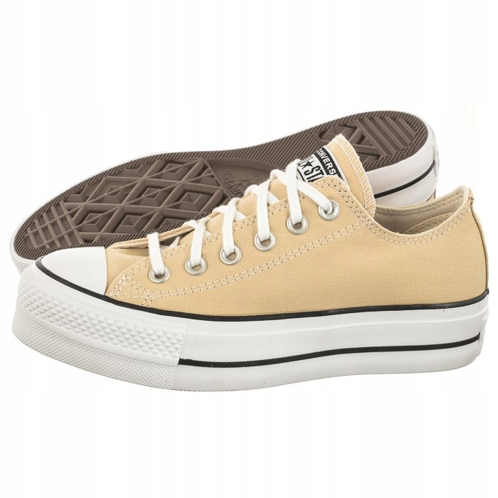 Tenisky na platformě Converse Ctas Lift Ox A03542C Béžová