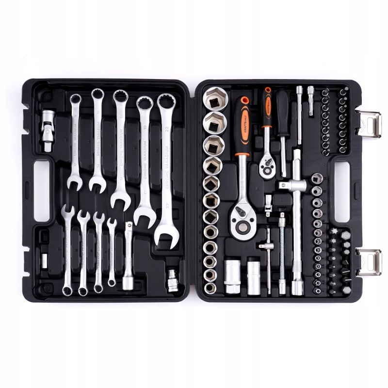 KRAFT&DELE ZESTAW NARZĘDZI KLUCZY NASADOWYCH I P-O WALIZKA 82 EL KD10832 Marka Kraft&Dele