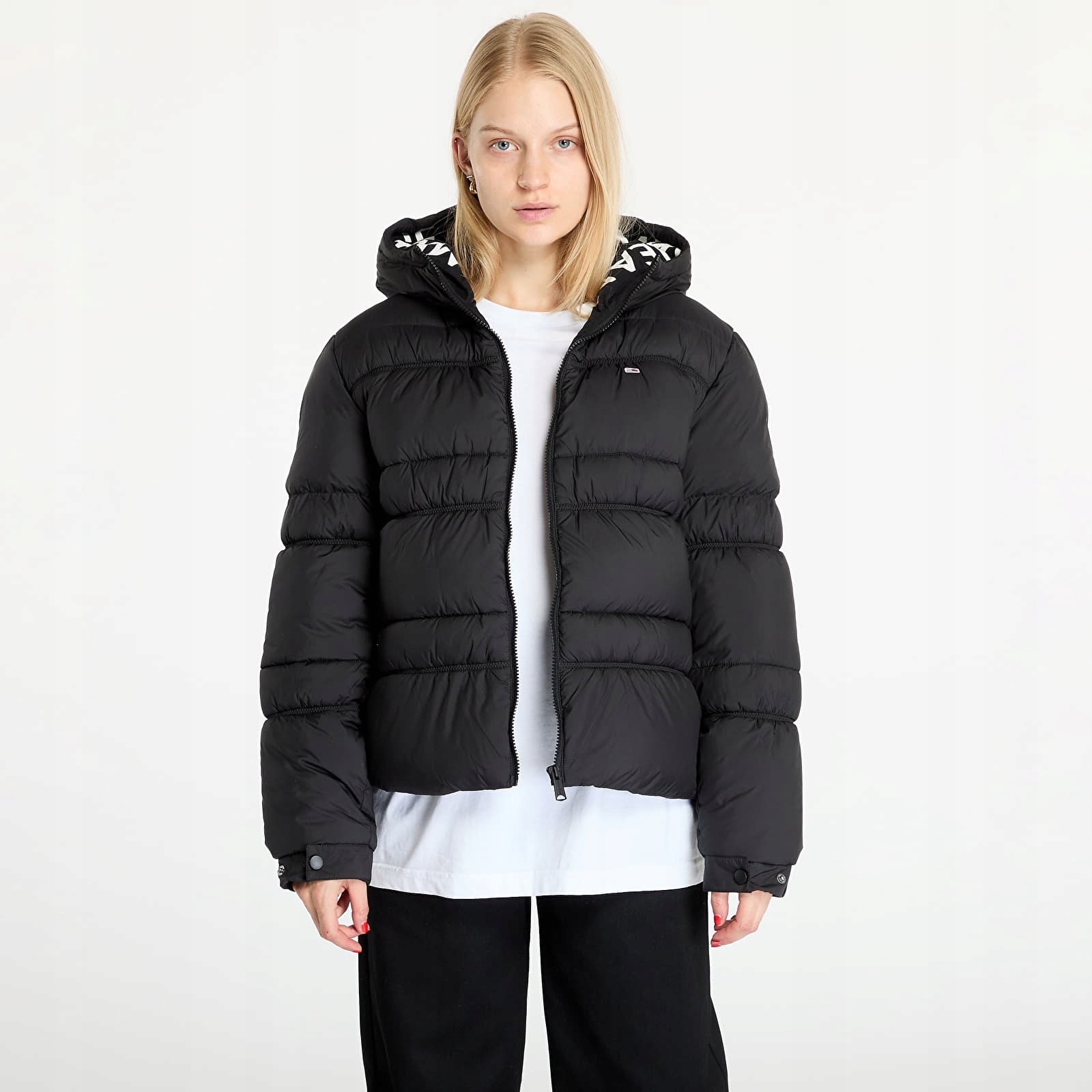Tommy Jeans Hilfiger Péřová Bunda Quilt Rouch Tape Jacket DW0DW20389 R L