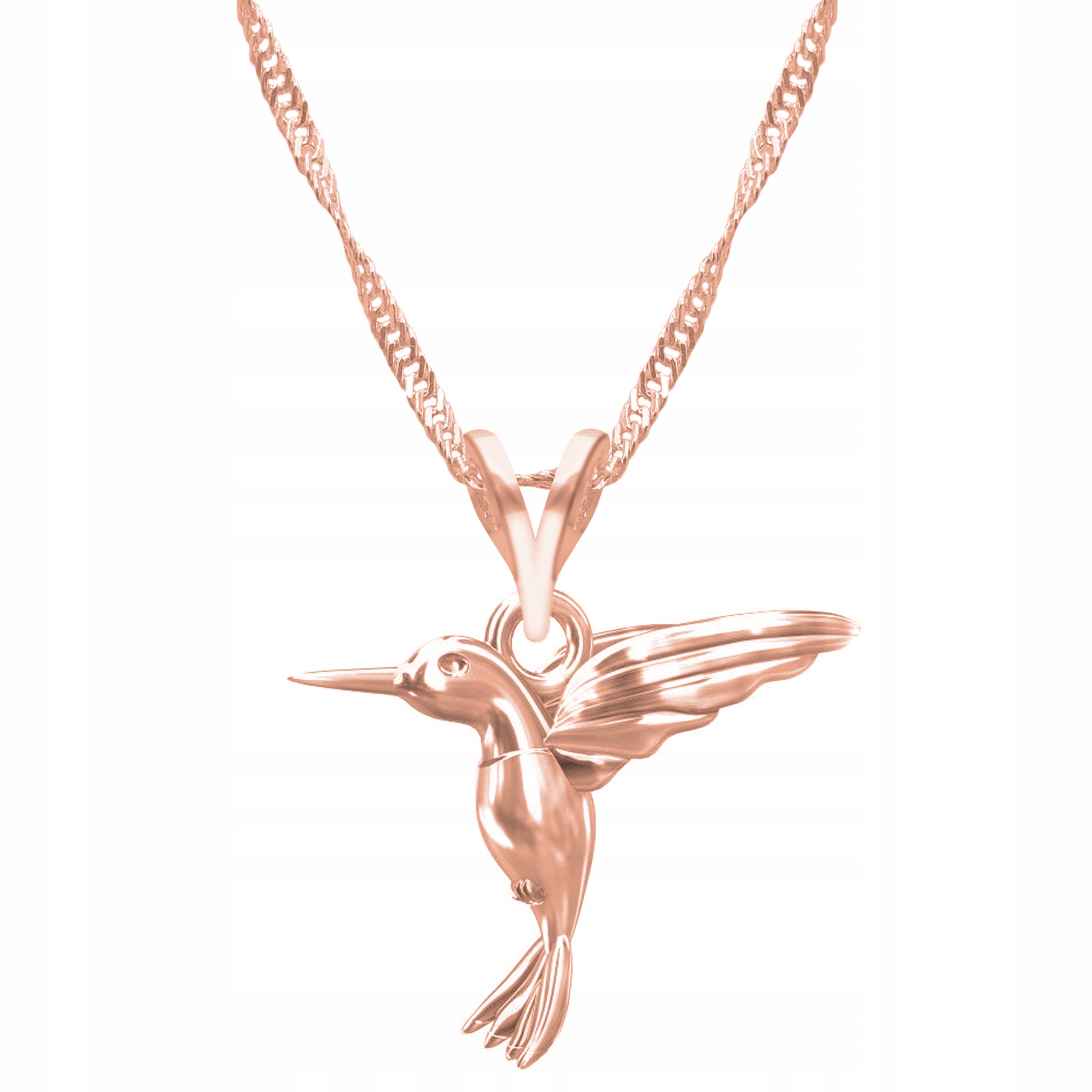 Řetízek zlatý náhrdelník 925 Kolibřík Pták