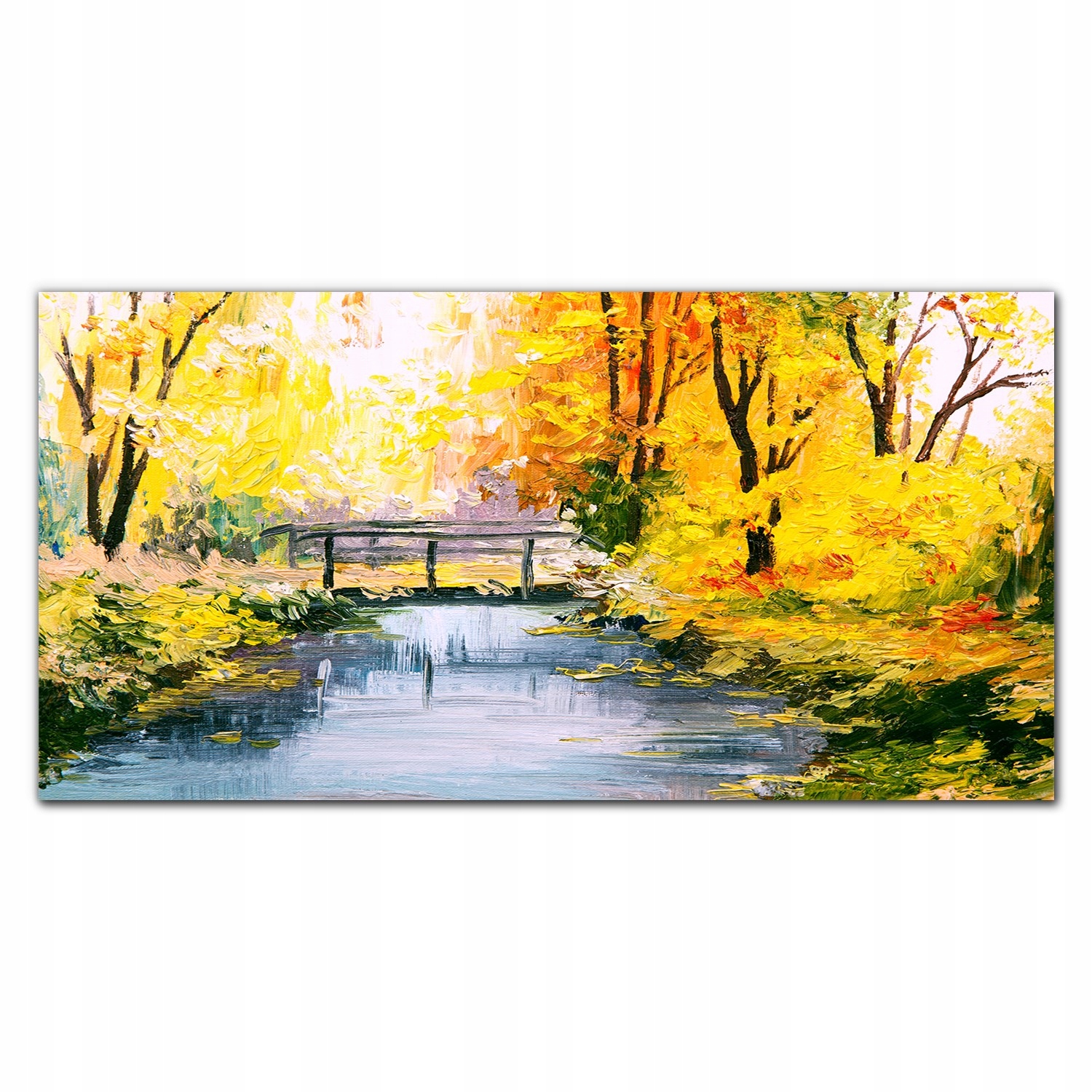 Obraz na plátne Les rieka most príroda 140x70 cm