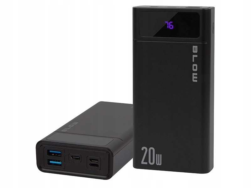 Blow Power Bank 20000MAH Qc+pd 20W Lightning Czarny PB20E
