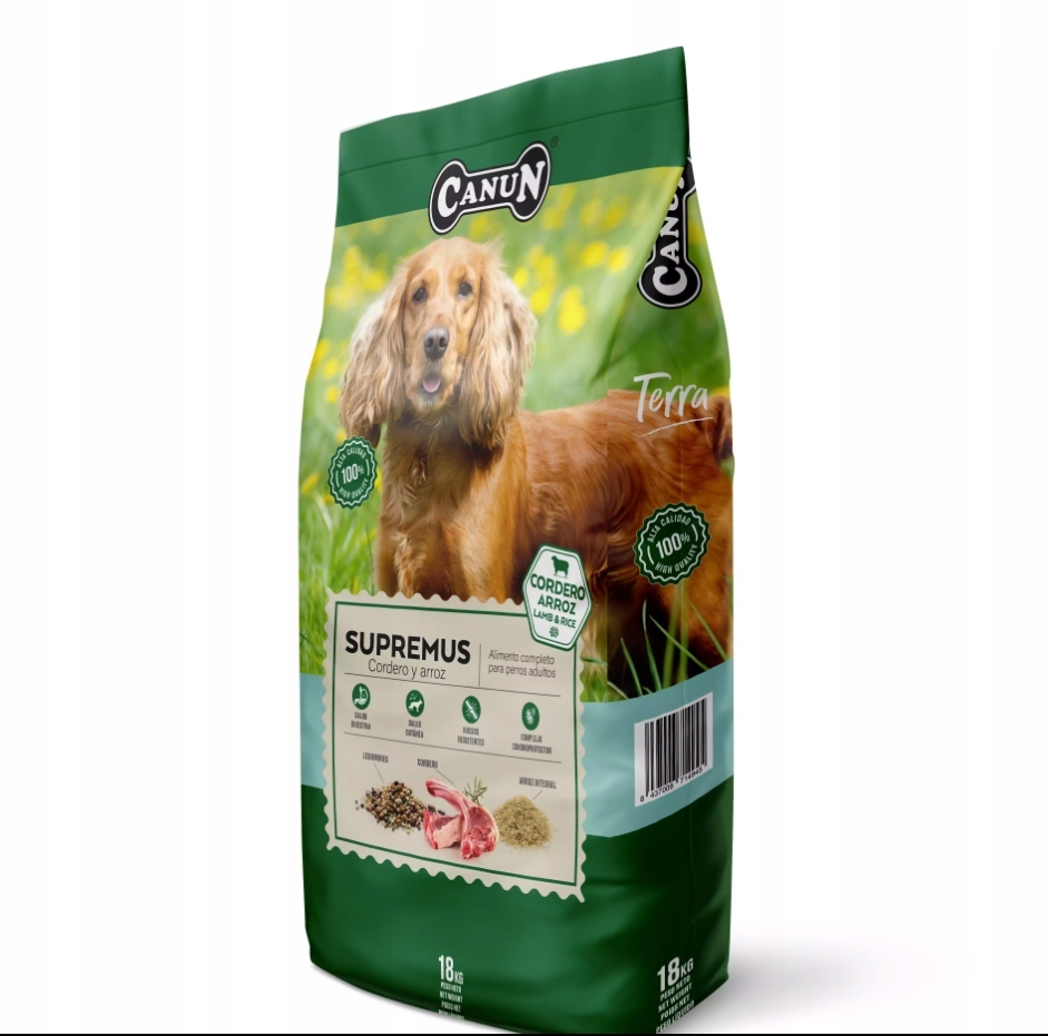 Levně Canun Terra Supremus s přídavkem jehněčího masa 18 kg krmivo pro dospělé psy