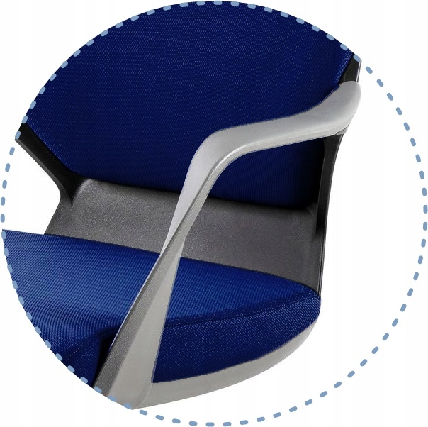 Krzesło Biurkowe APOLLO SKID Granatowe na Płozach Wysokość mebla 106 cm