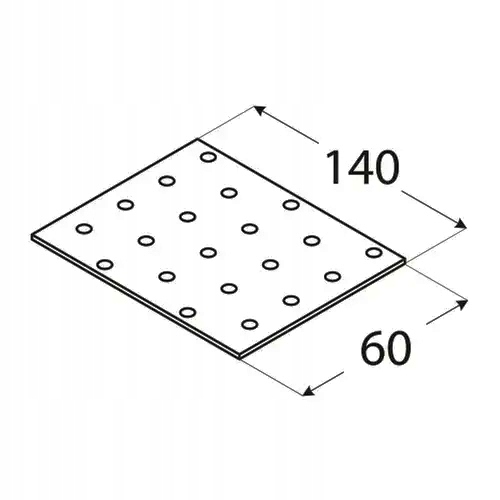 PP5 PŁYTKA PERFOROWANA ŁĄCZNIK CIESIELSKI 60x140x2 10szt PŁASKOWNIK DOMAX Producent Domax