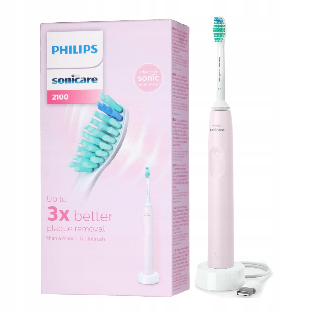 Sonicare Philips 2100 Pink HX3651/11 szczoteczka soniczna
