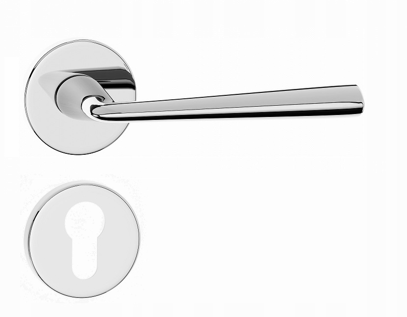 kľučka na dvere komplet rozety štítok vložka Miriam okrúhla chróm talianska