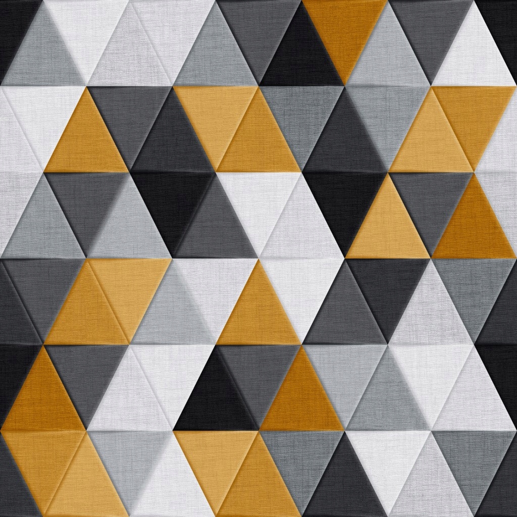 

Tkanina Welur Velvet trójkąty 3D musztardowe 150cm