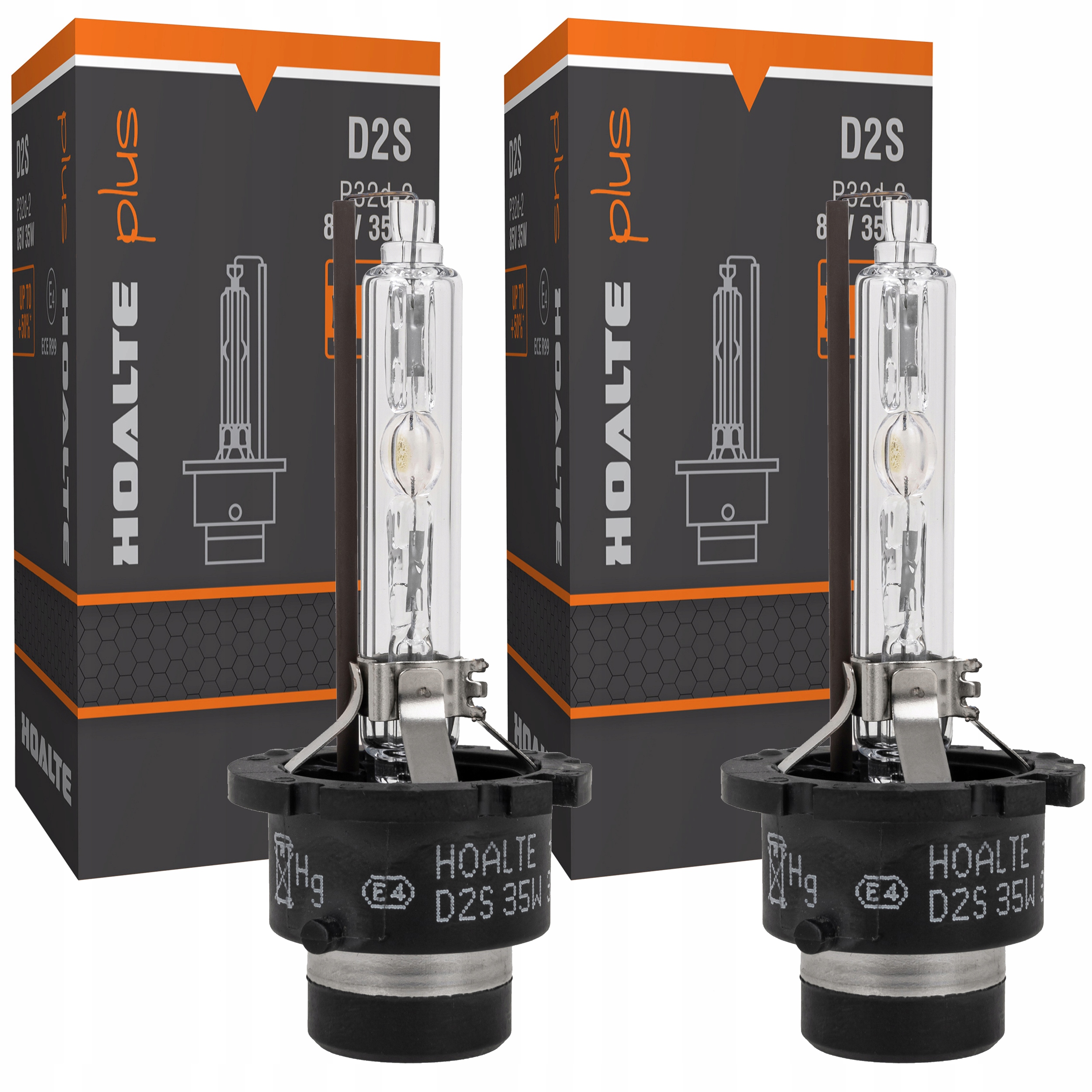 Hoalte D2S Xenon Ksenon Żarnik 5000K Premium Plus +50% P32d-2 35W 2 Szt/kpl