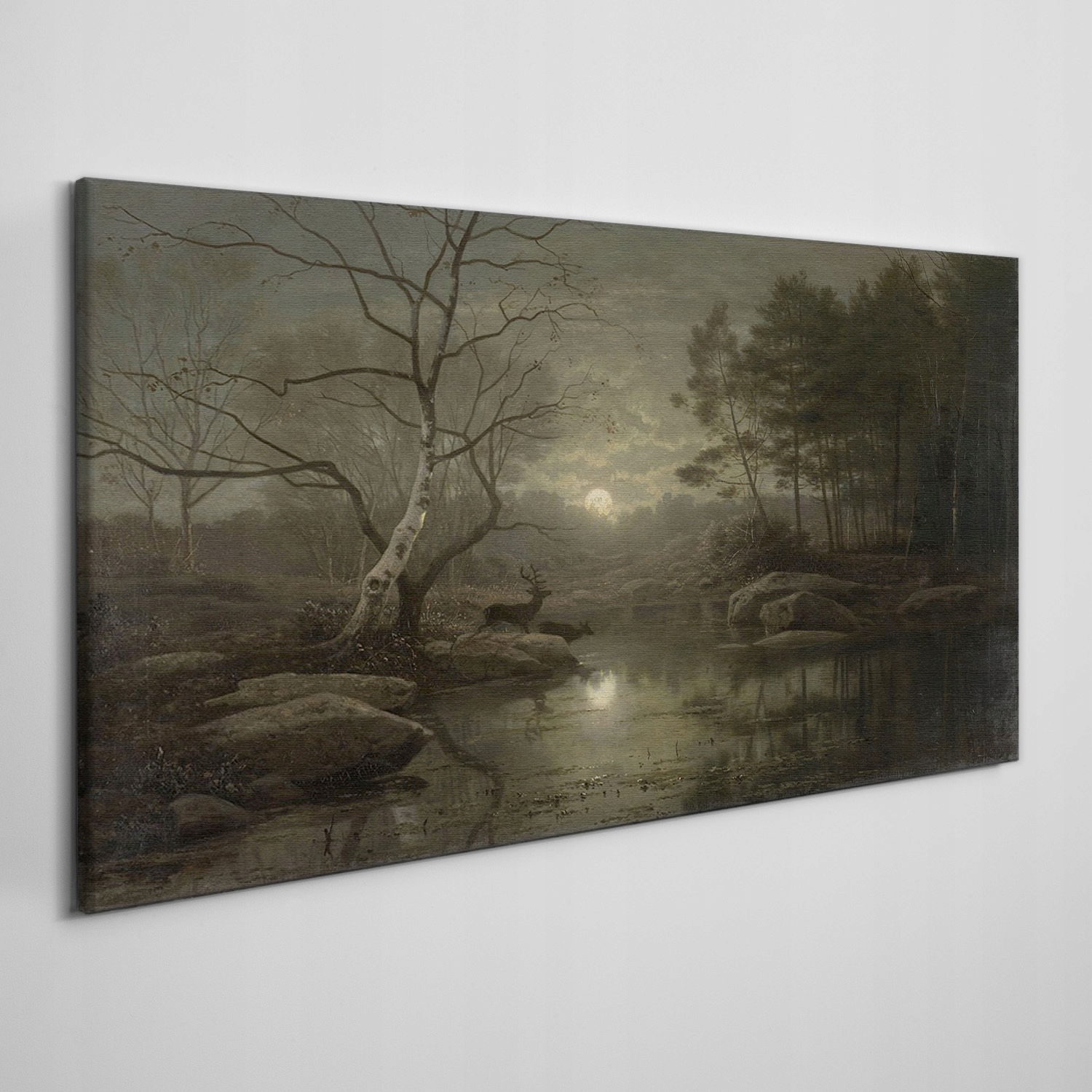 

Obraz płótno Księżyc drzewa natura rzeka 100x50 cm