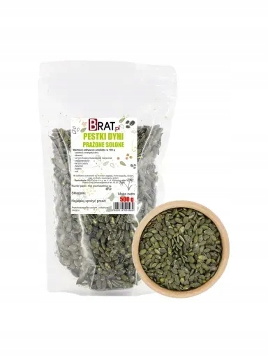 3x Brat Pražená dýňová semínka Solená 500 g