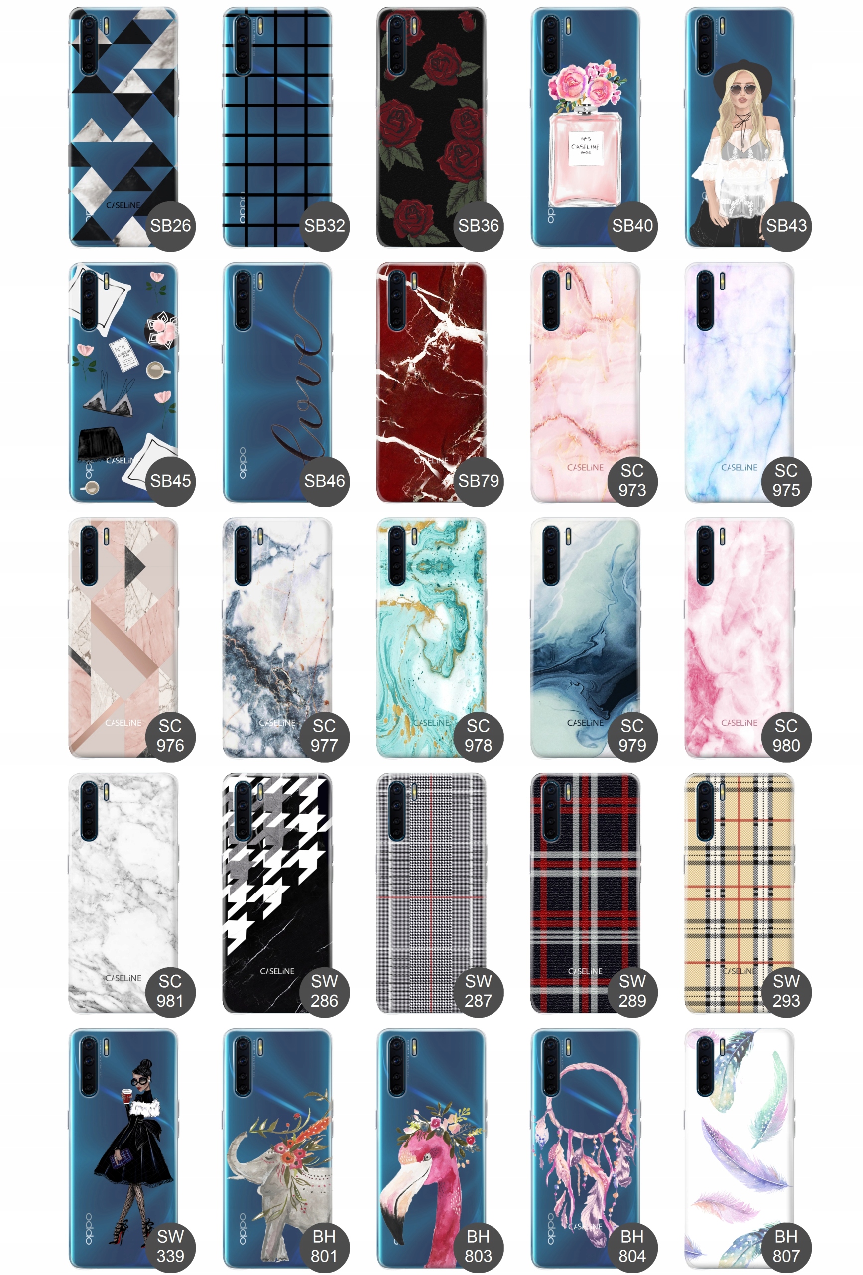 Etui do Oppo A91 case wzory guma