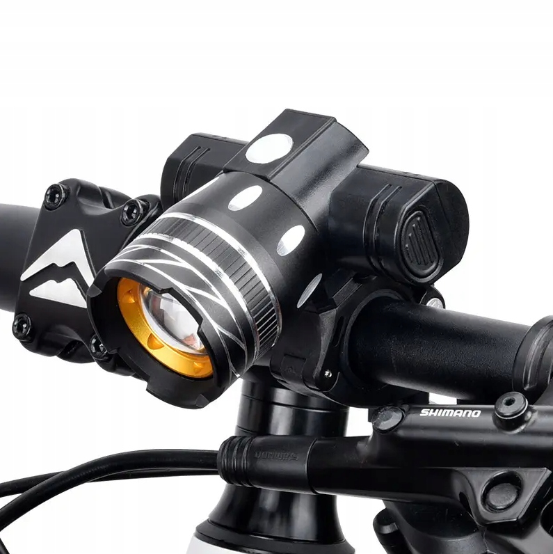 LAMPKA ROWEROWA ŚWIATŁO PRZÓD TYŁ LED NA ROWER KIEROWNICĘ MOCNA USB JASNA Źródło światła dioda LED