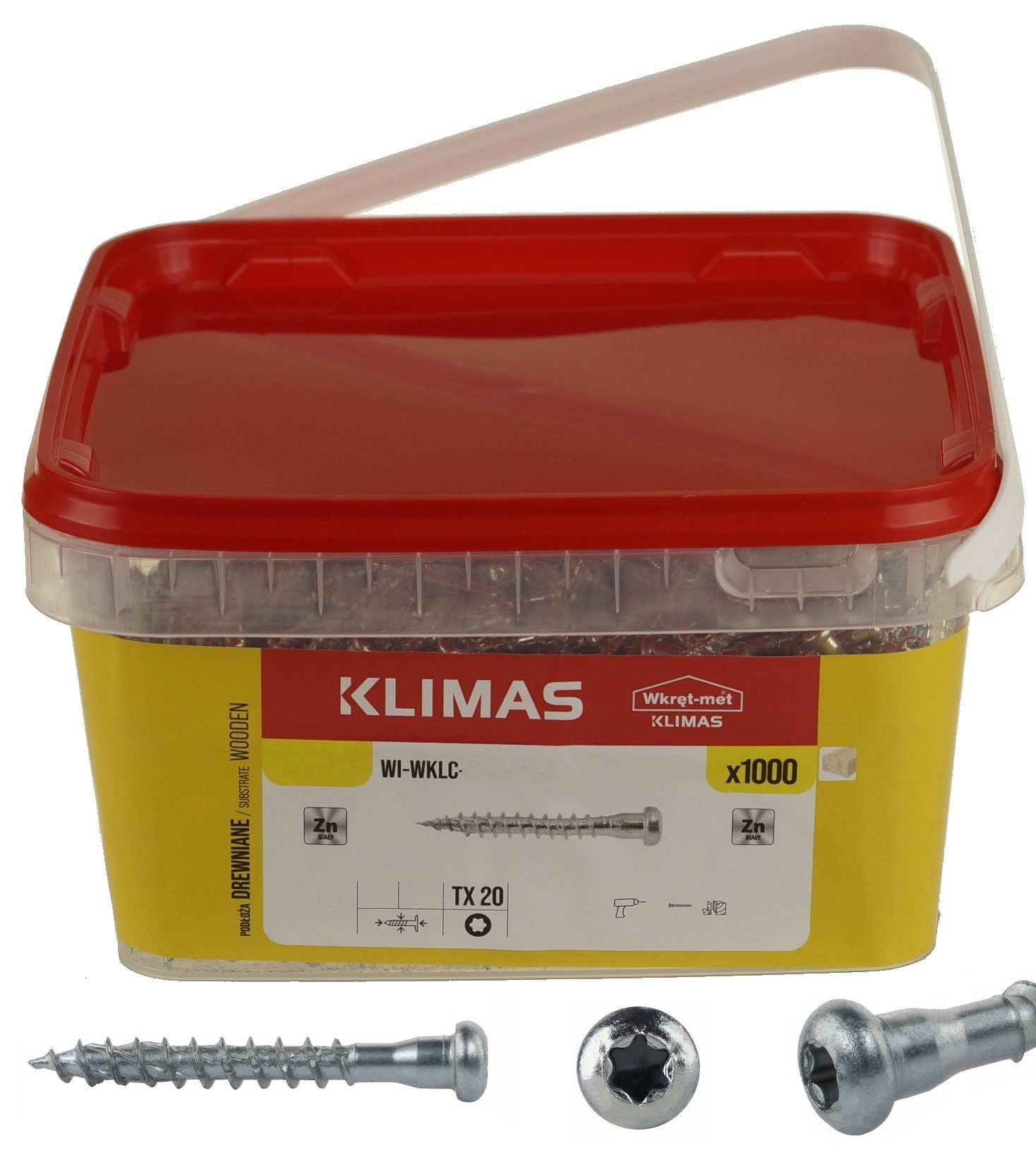 Wkręty do łączników ciesielskich Torx 5x50 mm 1000szt. Wiaderko