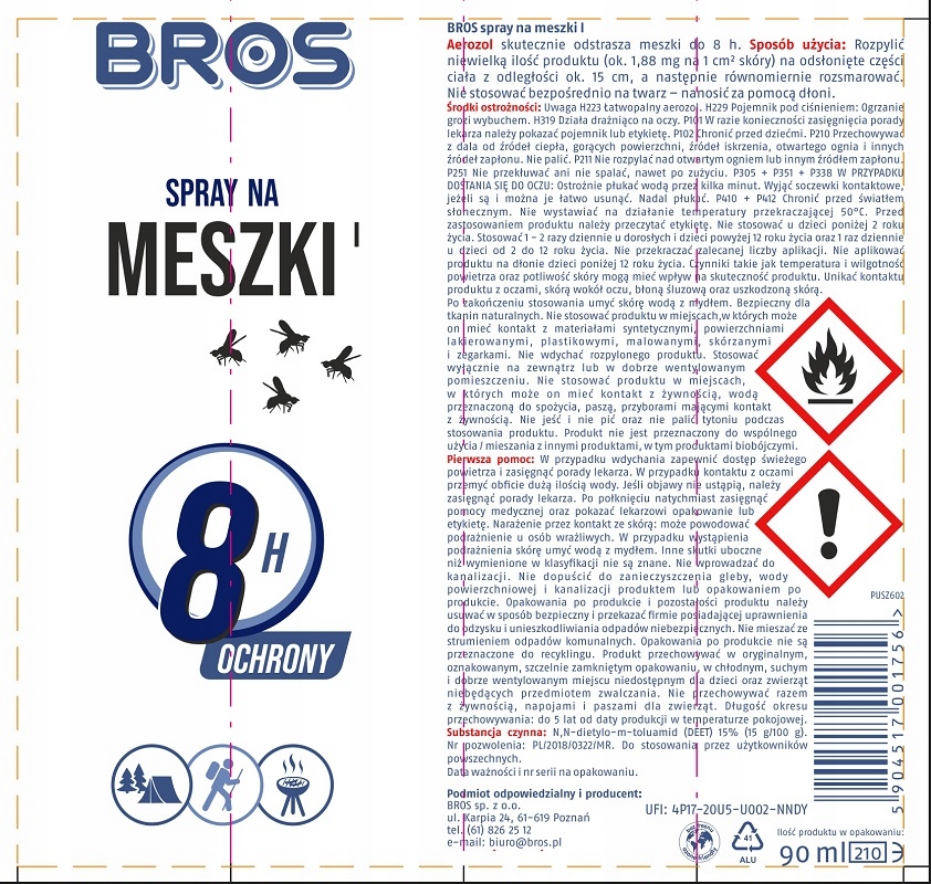 Preparat na MESZKI spray Bros - 90 ml Marka Bros