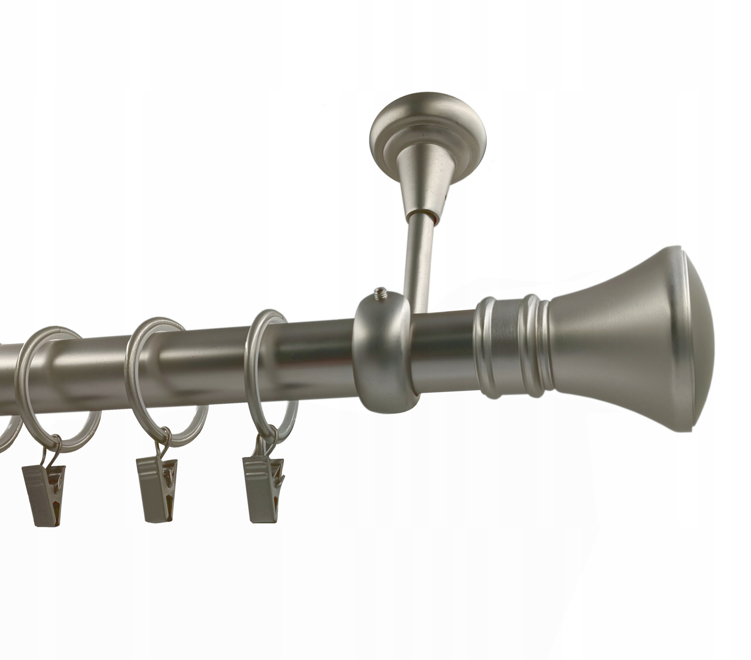 jednoduchá garnýž Strop 25mm MIX výběr Koncovek Satén 320cm galvanizovaný