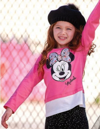 

Minnie Myszka bluzka kokarda Disney Oryg 104 110