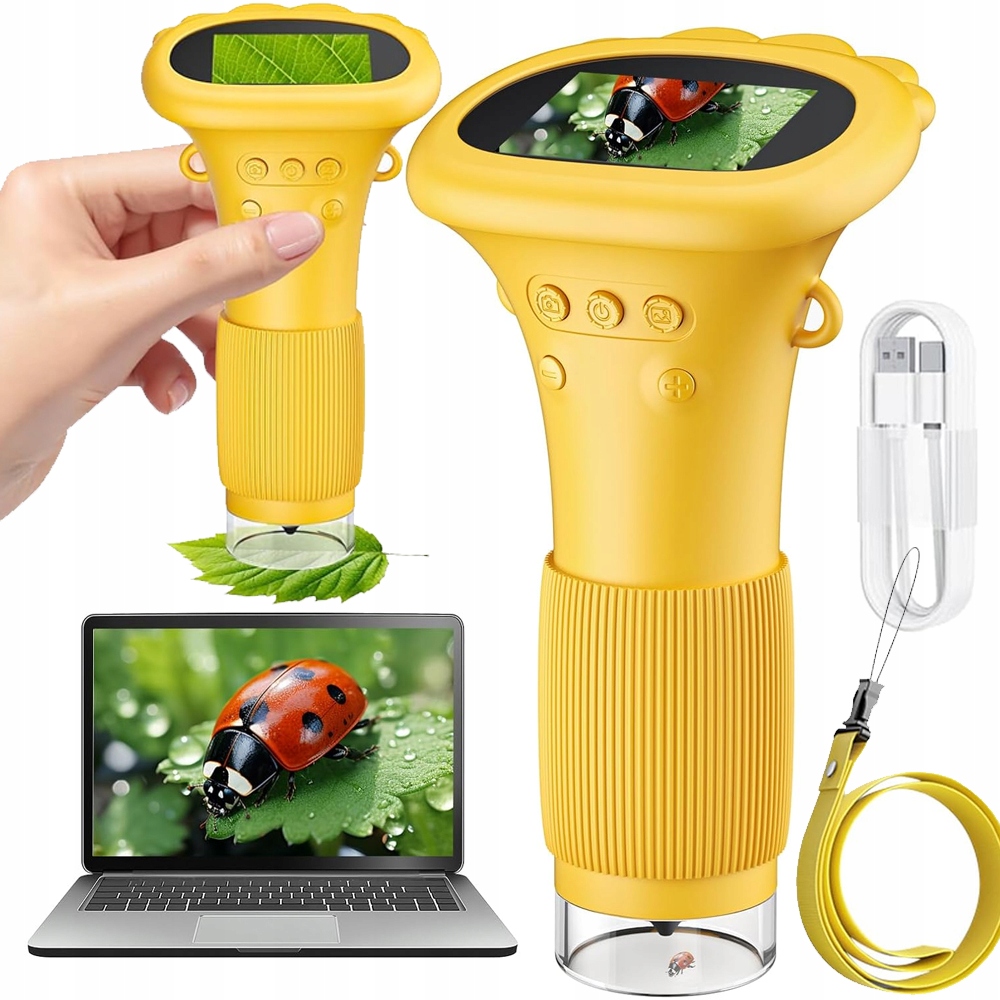 Digitální Mikroskop Kapesní Sada Pro Děti Led Usb Přiblížení 1000x
