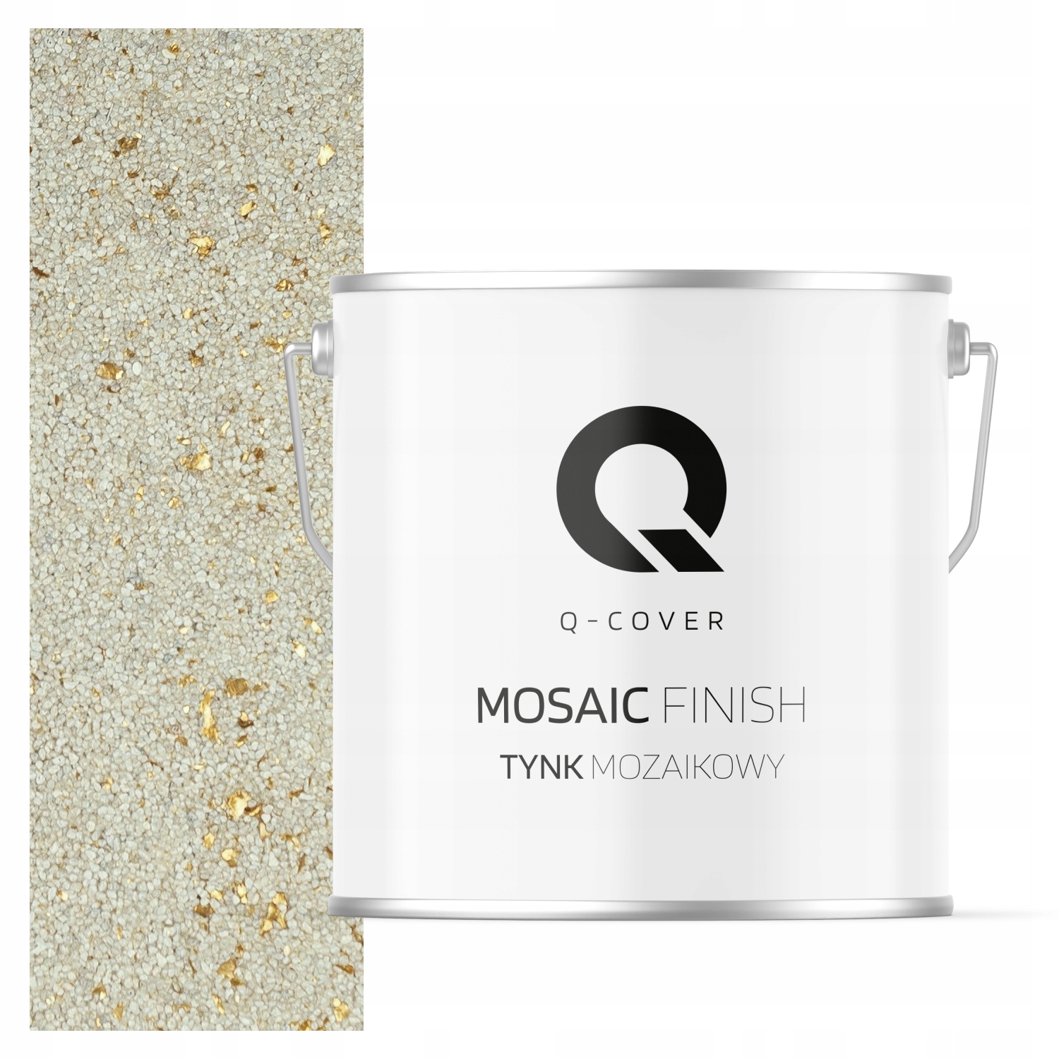 Mozaiková pryskyřičná omítka 7 kg vnitřní bílá se zlatou slídou M08 Ozdobná