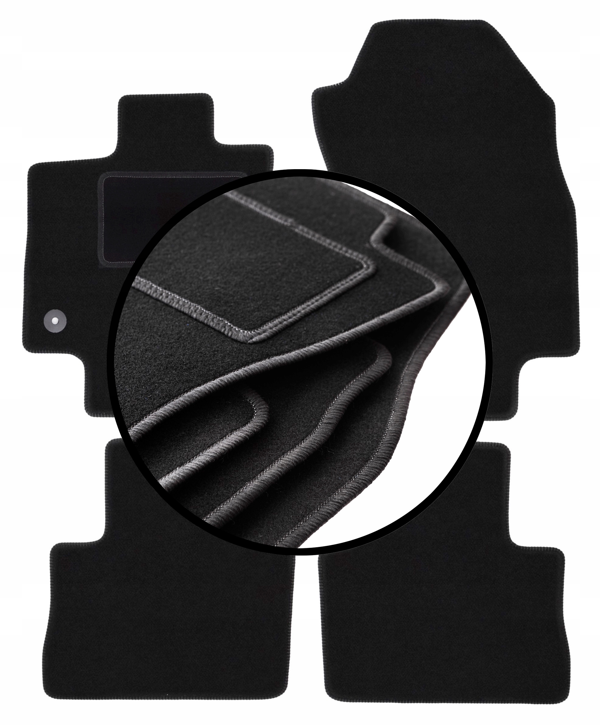 Velurové koberce komplet pro: Toyota RAV4 V Hybrid Suv (2019-)