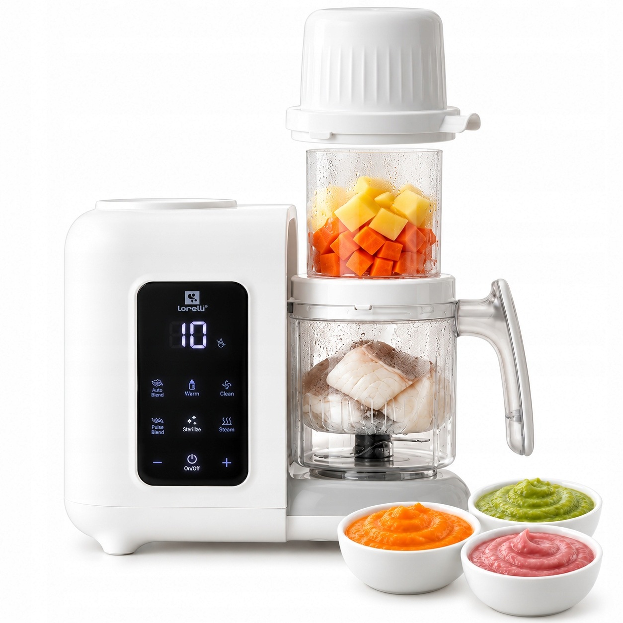 Robot kuchenny 7w1 posiłki dla niemowląt sterylizator blender Lorelli Chef