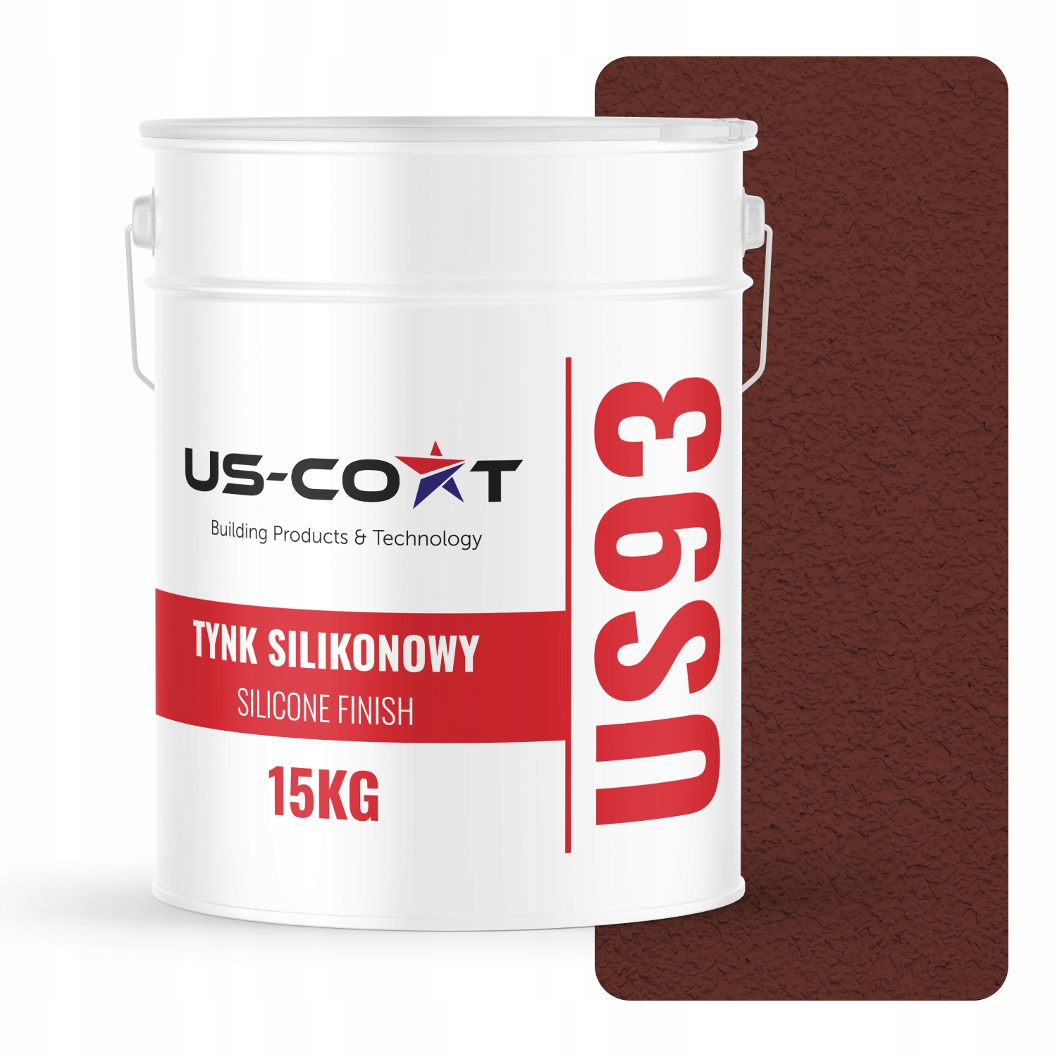 Silikonová Omietka Červená Hnedá RAL8012 15KG Baranek Granulácia 2.0 mm