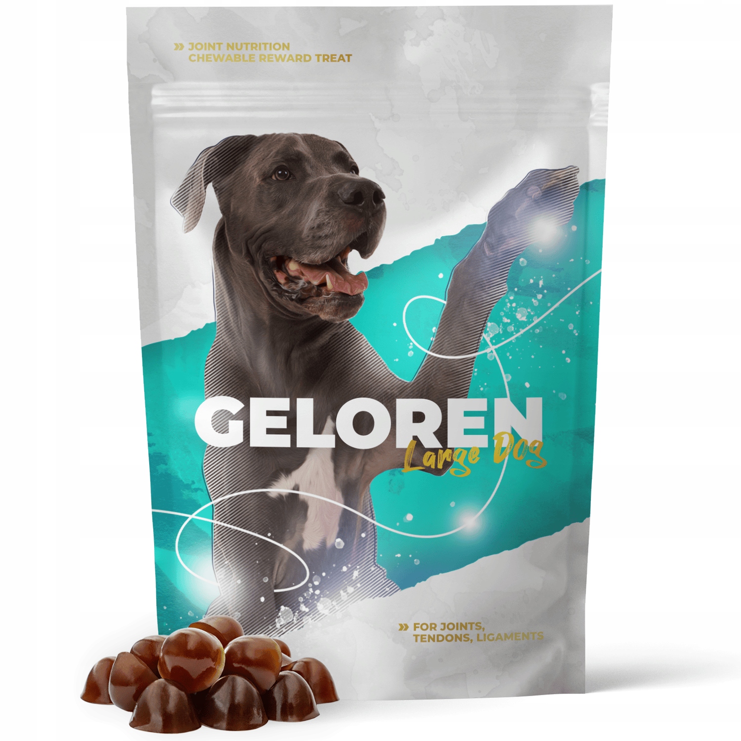 Geloren Large Dog 420g Żelki Dla Dużych Psów na stawy kolagen 60 szt.