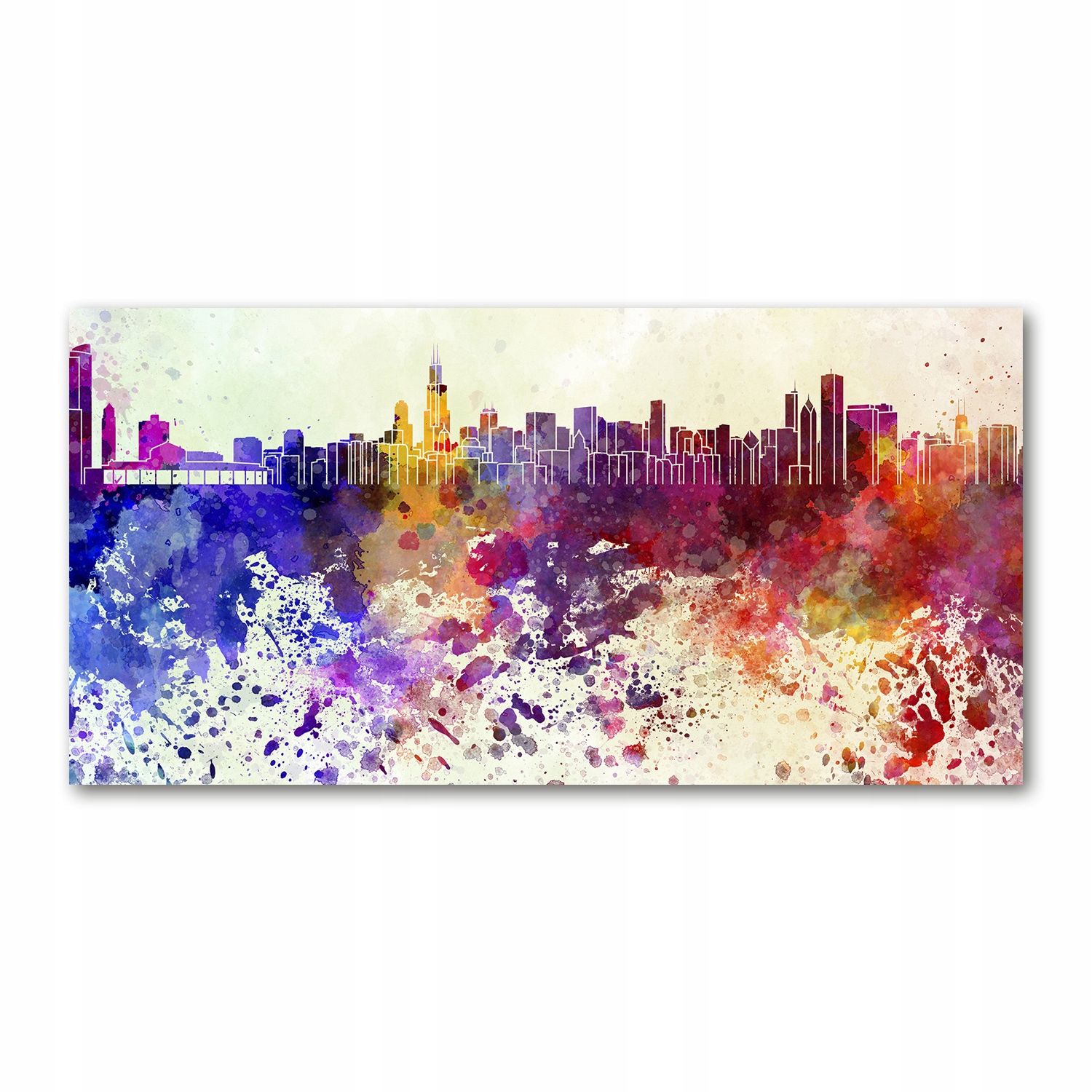

Foto obraz szkło akryl Kolorowe Chicago 120X60 cm
