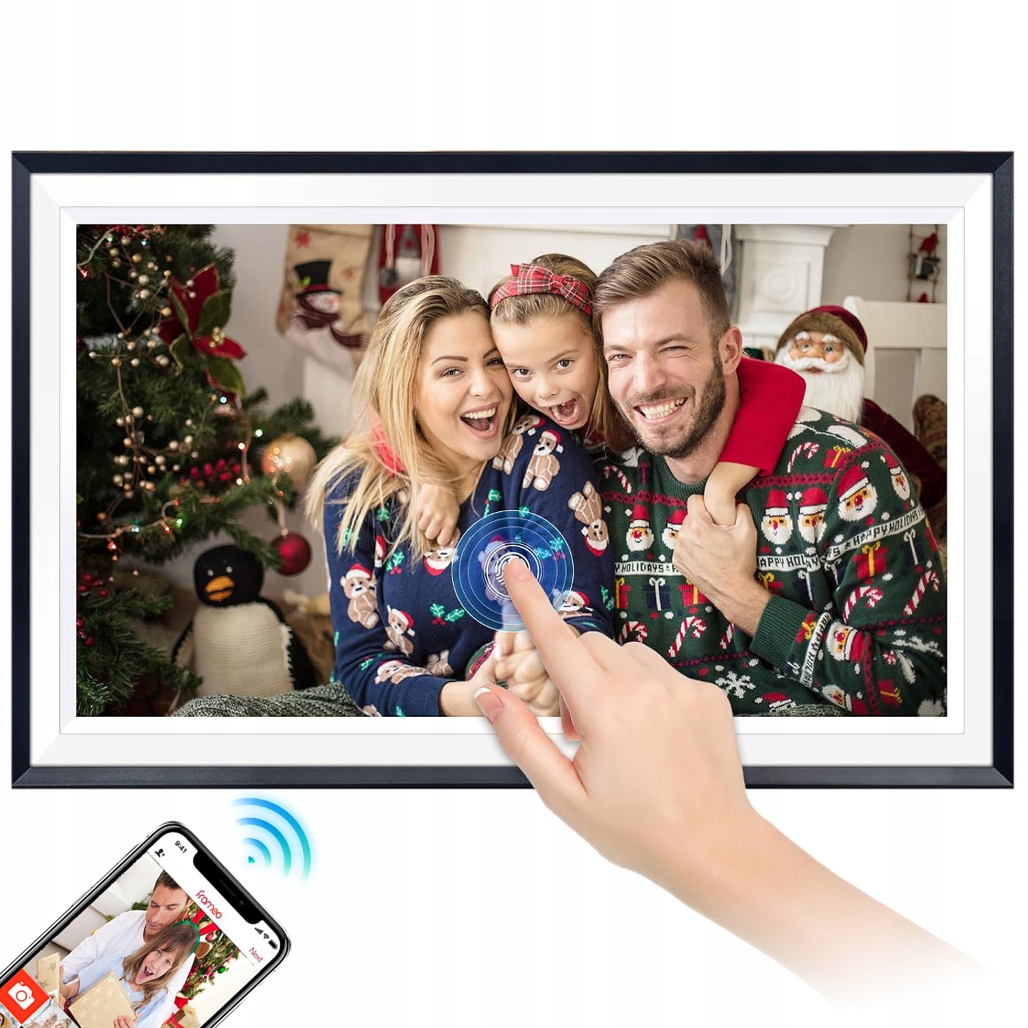 Rámeček Digitální S 10DOTYKOVOU Obrazovkou Ips Upravuje Jas A Orientaci