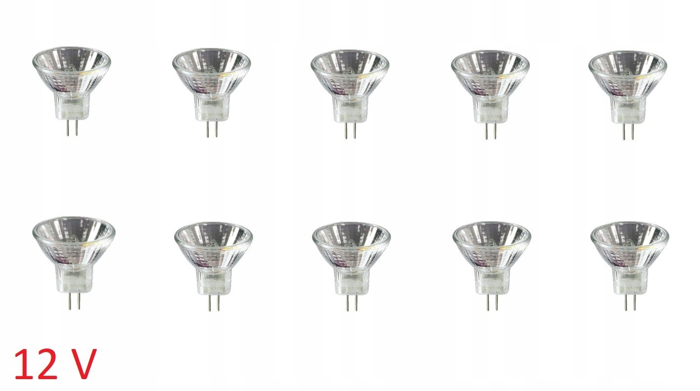 

10x Żarówka Żarnik Halogenowa MR11 12V 20W 35mm