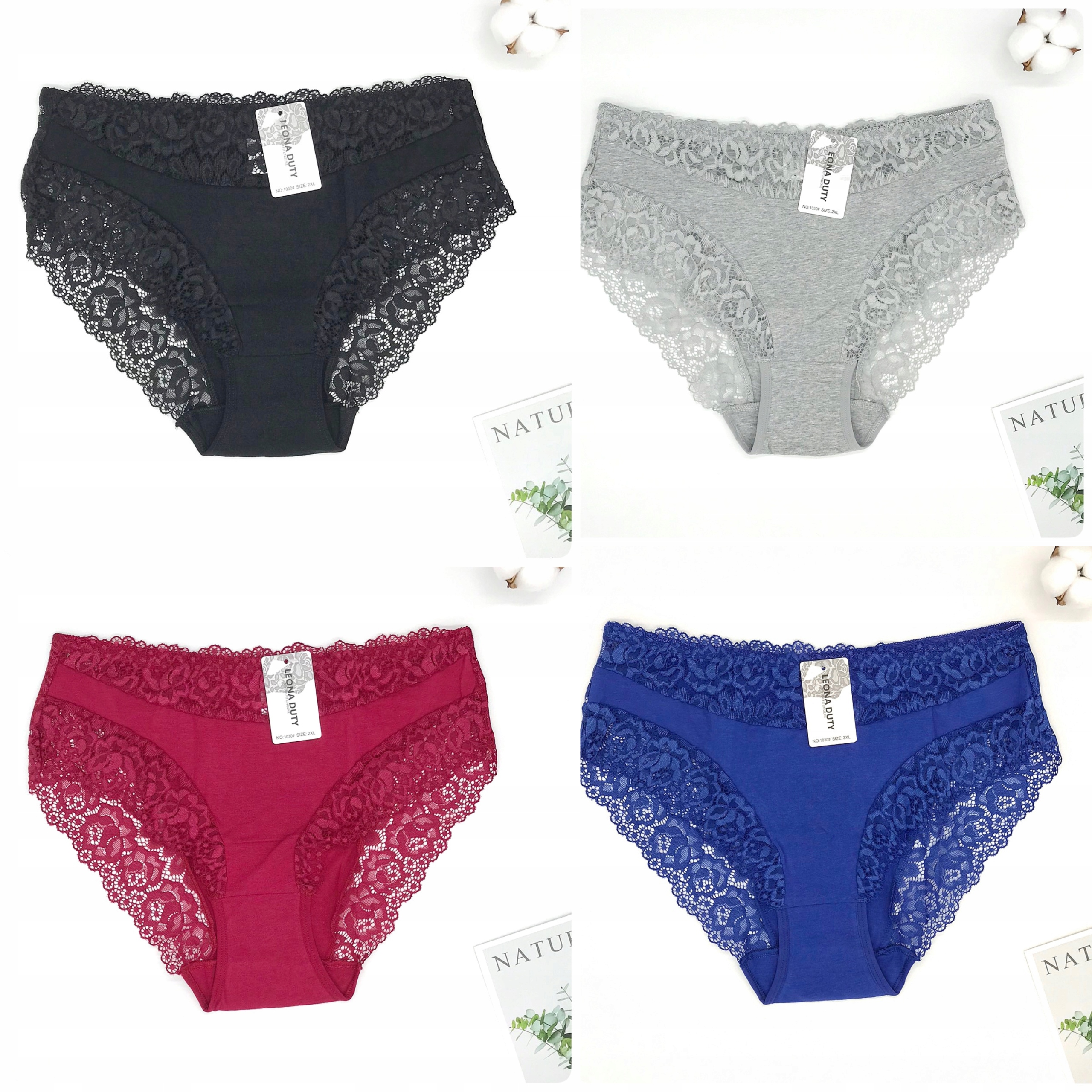 

Majtki damskie bawełniane 3XL plus size Forlady