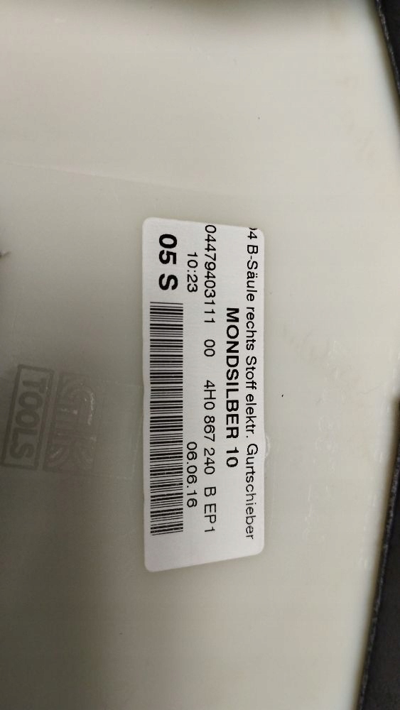 Audi A8 S8 D4 4H cover pillar right 4H0867240B
