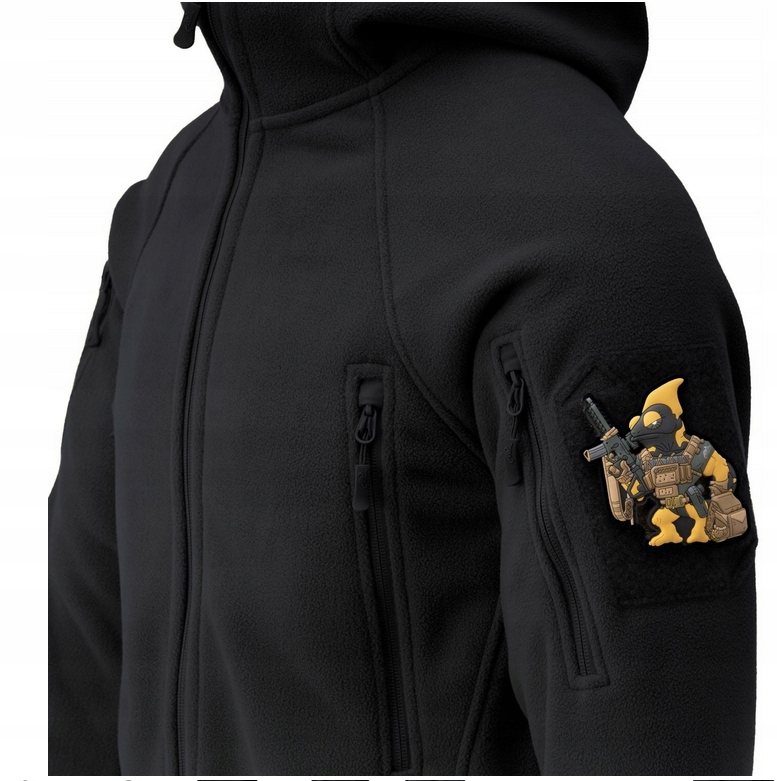 CIEPŁY POLAR BLUZA ROZPINANA POLAROWA HELIKON PATRIOT MK2 HYBRID CZARNA XS Kolekcja Patrol Line