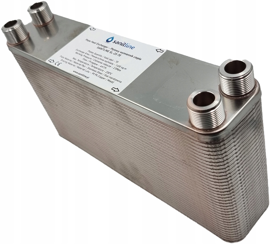 Výmenník Tepla Sanitline 70 Doskový Výkon 80 kW 4x 3/4" Pripojenie