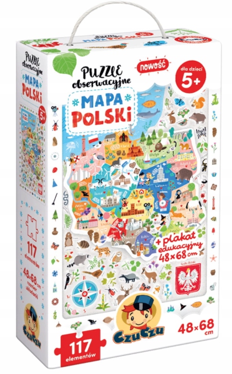 

Czu Czu Puzzle Obserwacyjne Mapa Polski 117 Elem