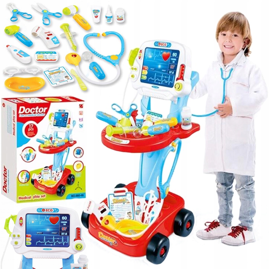 

Zestaw Małego Lekarza Wózek Ekg Doktor Akcesoria