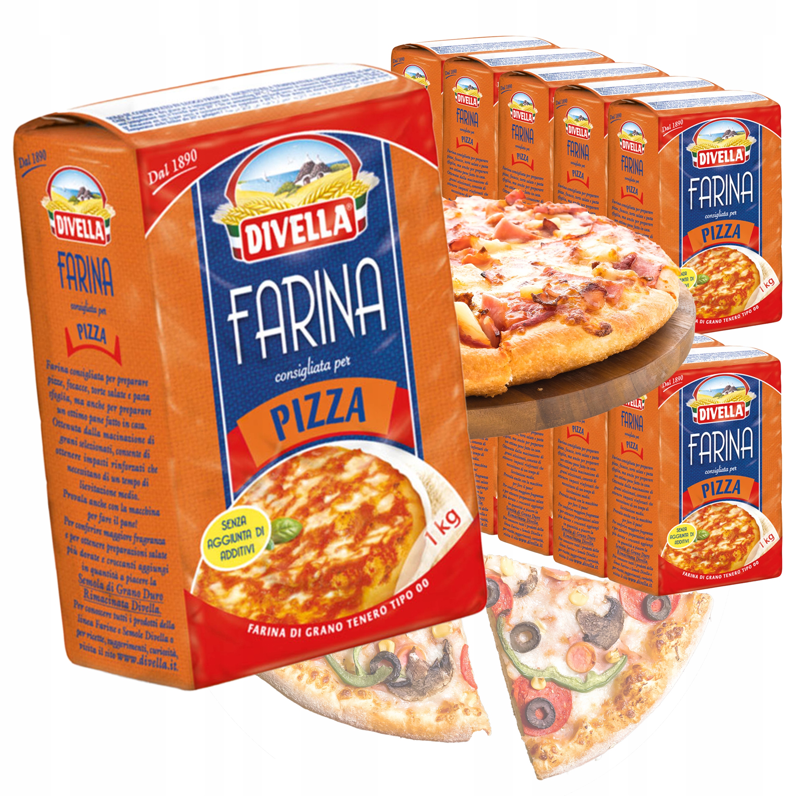 Mouka Na Pizzu Farina 00 10 kg Divella 1 kg x10