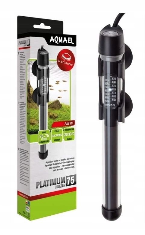 Levně Aquael Skleněný ohřívač Platinium 75W
